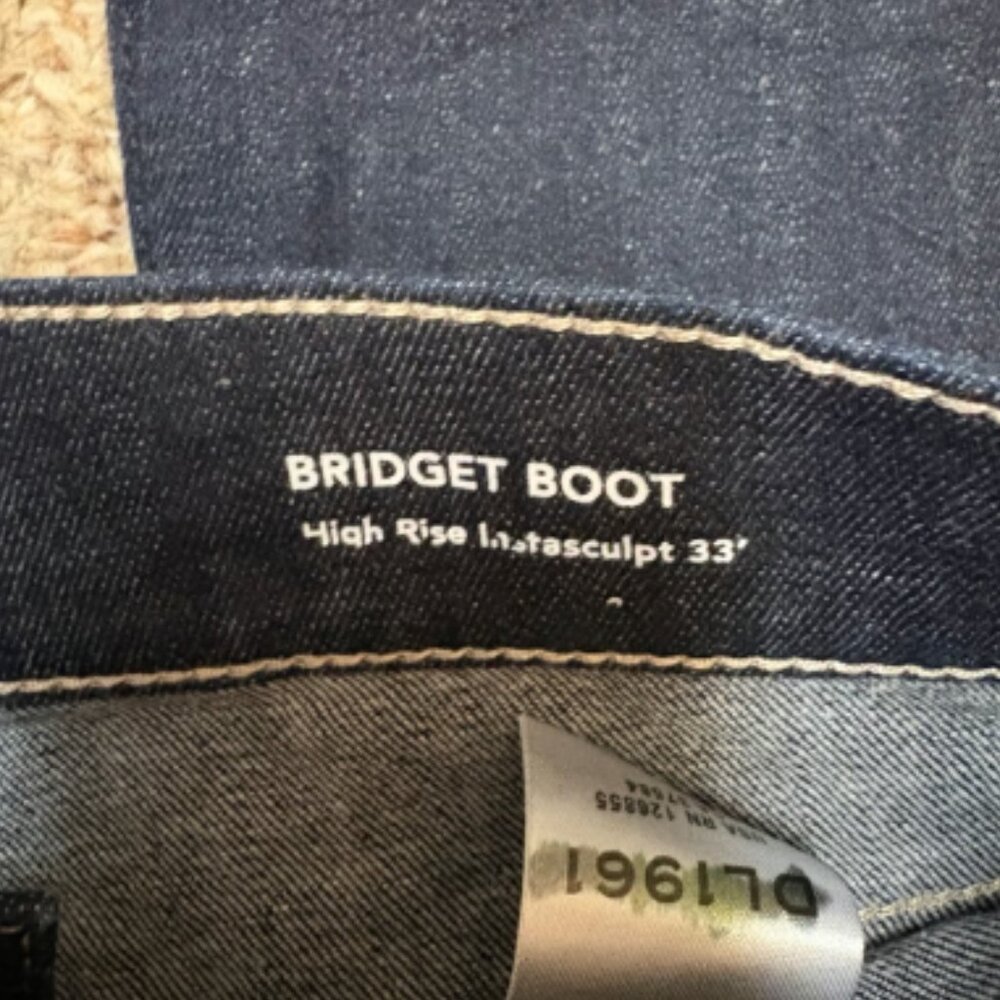 ANTHROPOLOGIE DL1961 BRIDGET SPLIT HEM BOOT HIGH RISE INDIGO JEANS NEW 26 w - Picture 9 of 9